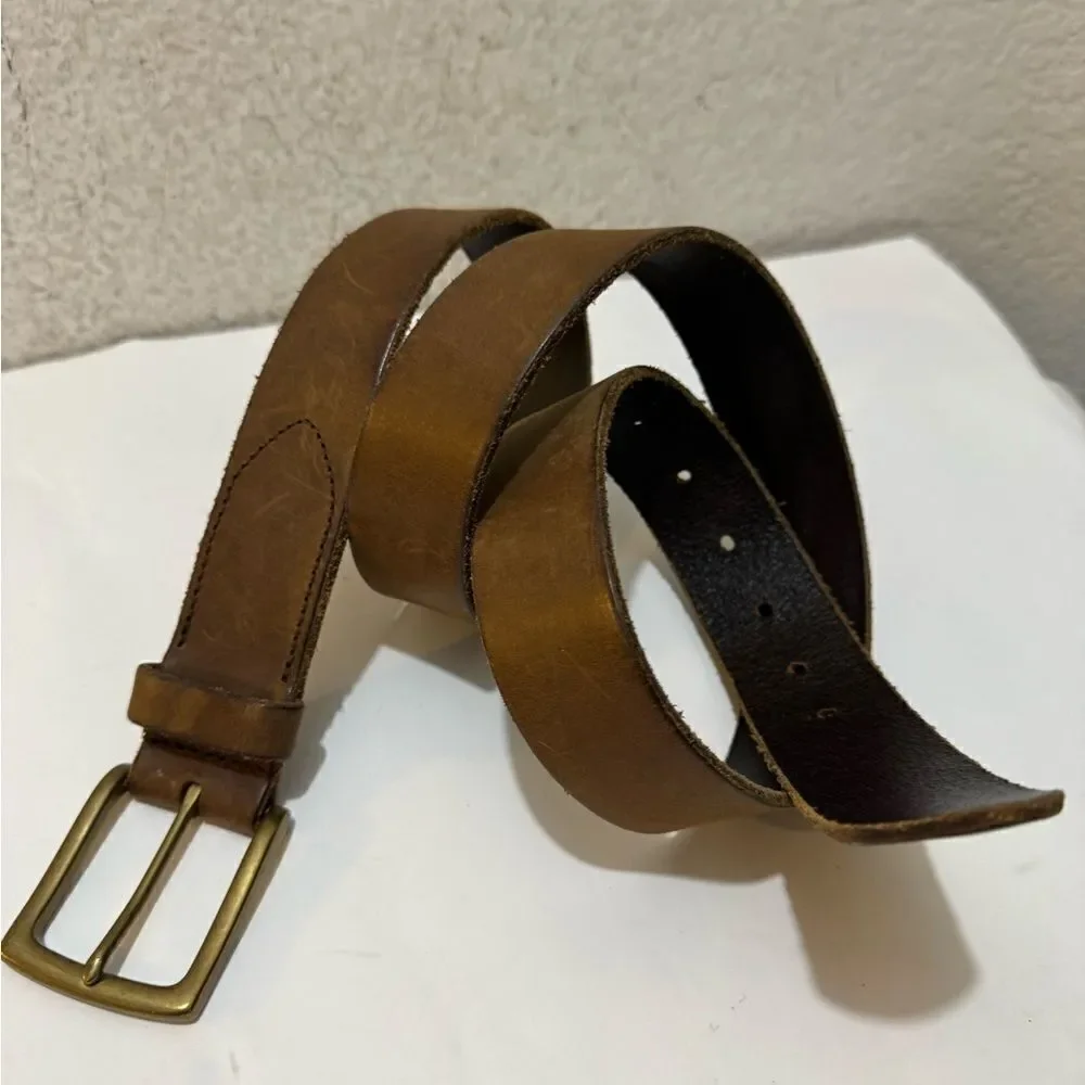 Vintage Greatland  mens genuine belt brown size XL